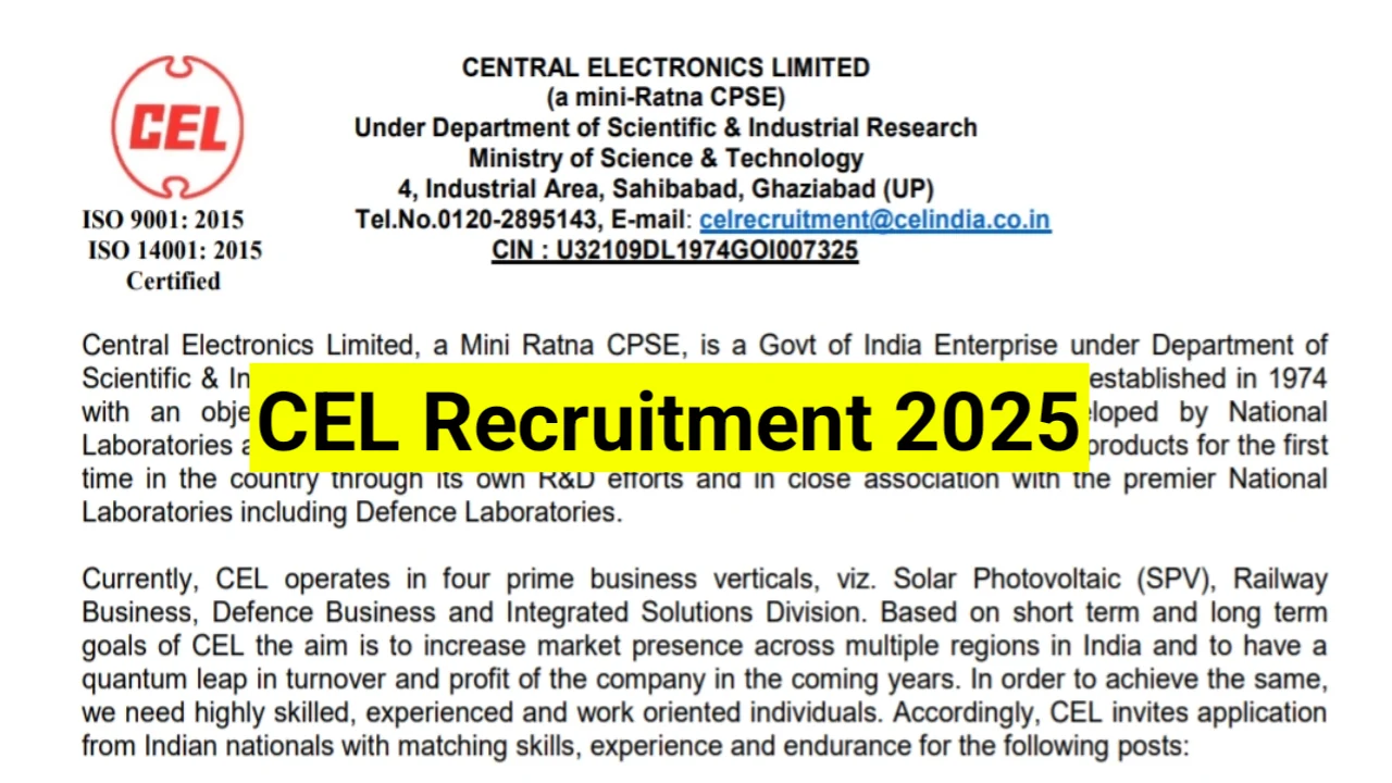 CEL-Recruitment-2025